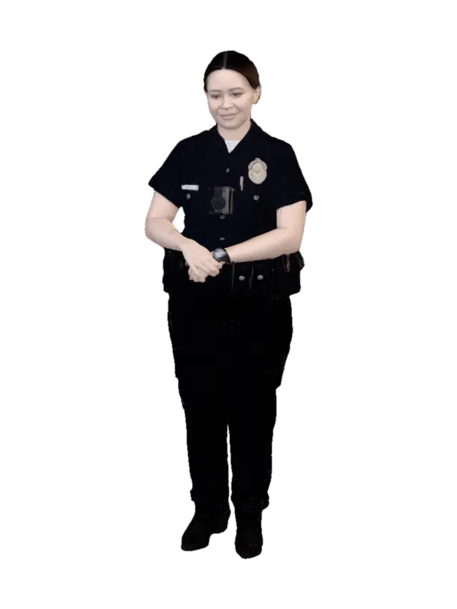 Modello 3D Officer Chen, generato dall’IA