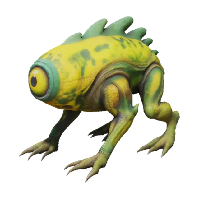 Cyclopean Lurker 3D model, vytvořený pomocí AI