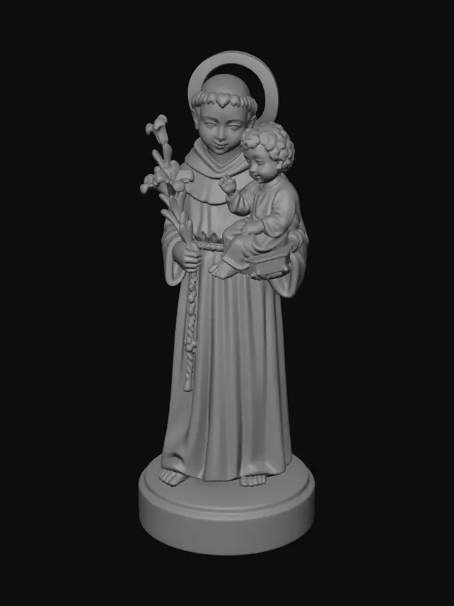3D model for Saint Anthony of Padua with Baby Jesus