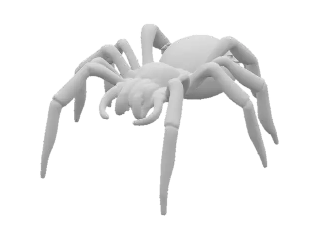 3D model for A minimalistic glossy ceramic sculpture of a black widow spider, stylized with soft edges, polished glaze in black with a red but, highly reflective glossy finish, modern decorative aesthetic, cinematic render, dark gradient background., #PBR#