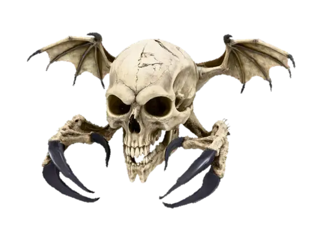 Tiny winged demon imp skull head with large claws highly detailed ultra-realistic… 3D model, vytvořený pomocí AI