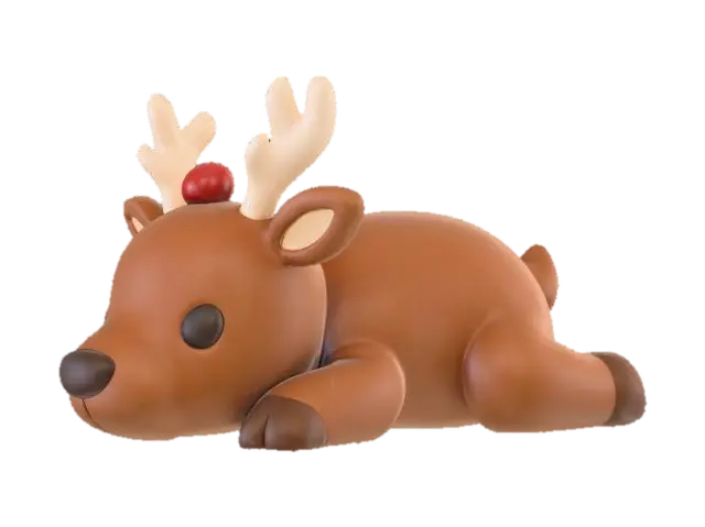 Resting Reindeer, #Christmas2025# 3D model, vytvořený pomocí AI