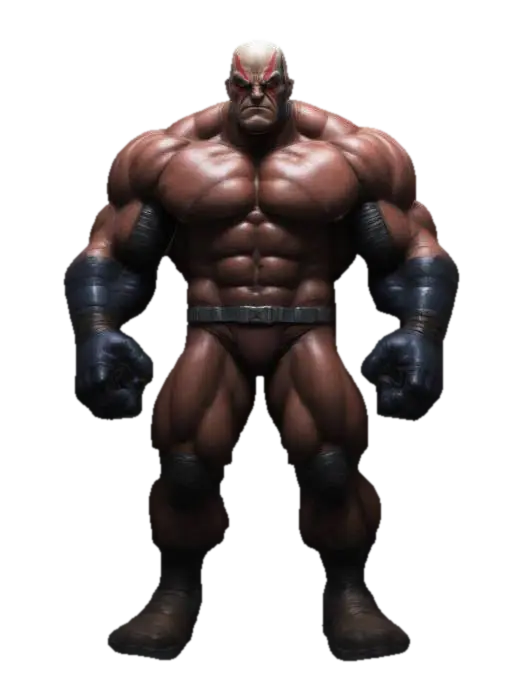 extremely muscular Juggernaut X-Men - Xmen 3D model, vytvořený pomocí AI