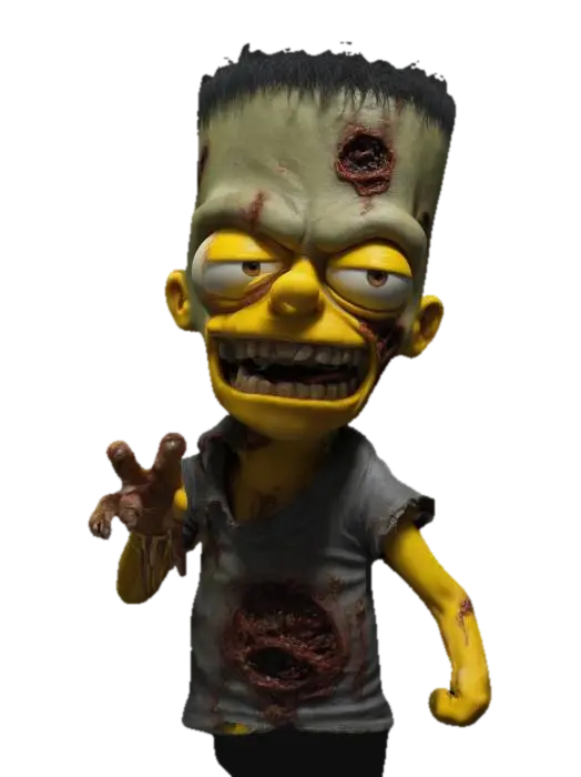 3D model for Evil zombie Realistic bart Simpson ultra realistic 