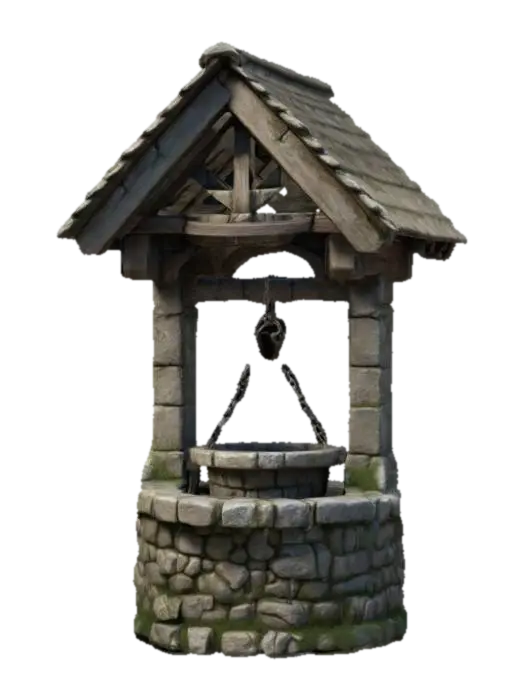 Medieval, wishing well , Highly Detailed, Ultra Realistic, 3D model, vytvořený pomocí AI