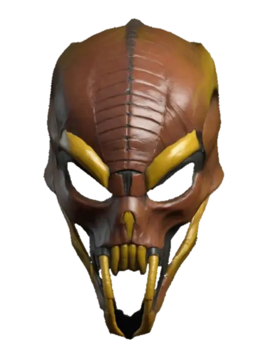 Medium poly clean scorpion from mortal Kombat skull 3D model, vytvořený pomocí AI