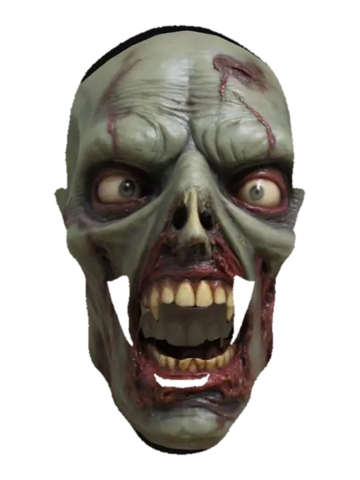 3D model for Medium poly zombie rotting head mouth open