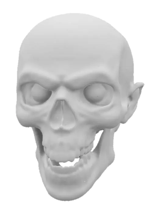 3D model for Medium poly zombie rotting head mouth open