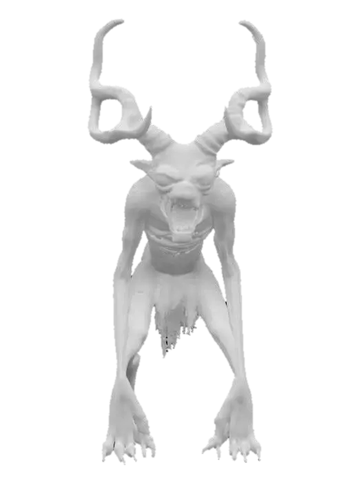 3D model for An extremely detailed evil wendigo, Full Body, Ultra Realistic, Polished, #game figure#,