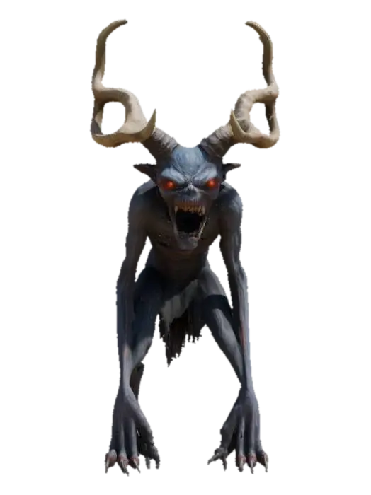 3D model for An extremely detailed evil wendigo, Full Body, Ultra Realistic, Polished, #game figure#,
