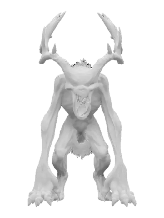 3D model for An extremely detailed evil wendigo, Full Body, Ultra Realistic, Polished, #game figure#,