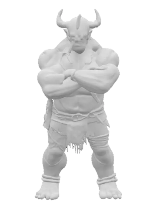 3D model for Highly Detailed, Dragonborn orc extremely muscular in a proud confident stance with his arms folded, Full Body, #game figure#