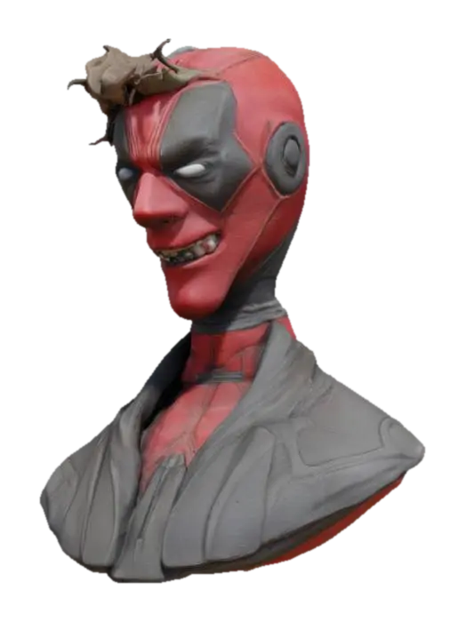3D model for deadpool head, Highly Detailed, Ultra Realistic