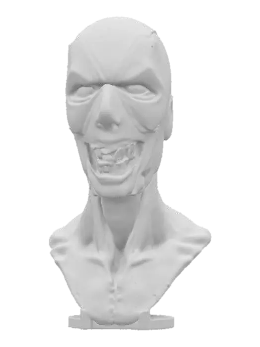 3D model for zombie deadpool , Highly Detailed, Ultra Realistic, Bust