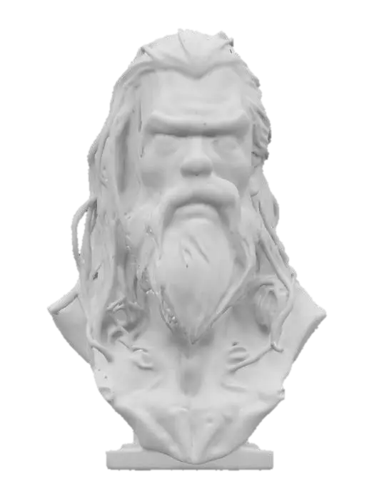 3D model for zombie thor, Highly Detailed, Ultra Realistic, Bust