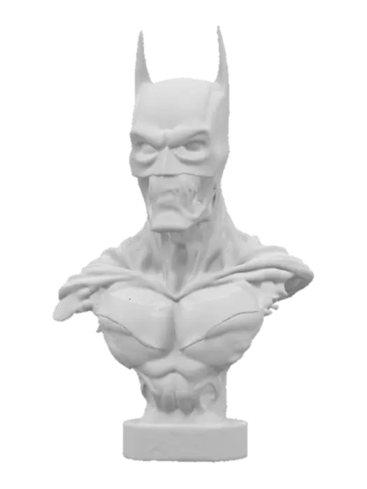 3D model for zombie batman, Highly Detailed, Ultra Realistic, Bust