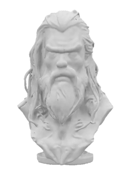 3D model for zombie thor, Highly Detailed, Ultra Realistic, Bust