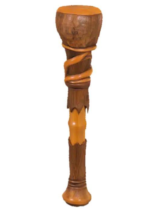 wooden club - Blunt 3D model, vytvořený pomocí AI