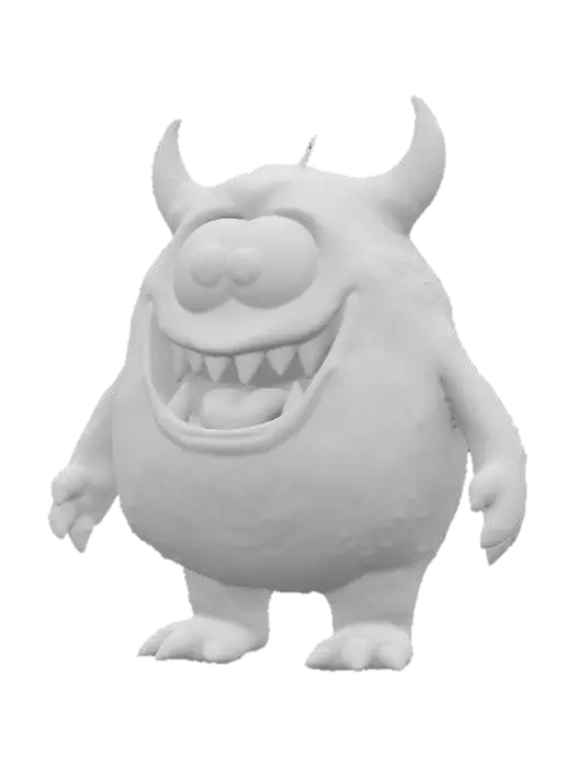 3D model for kids drawing of a monster simple , #SketchTo3D#
