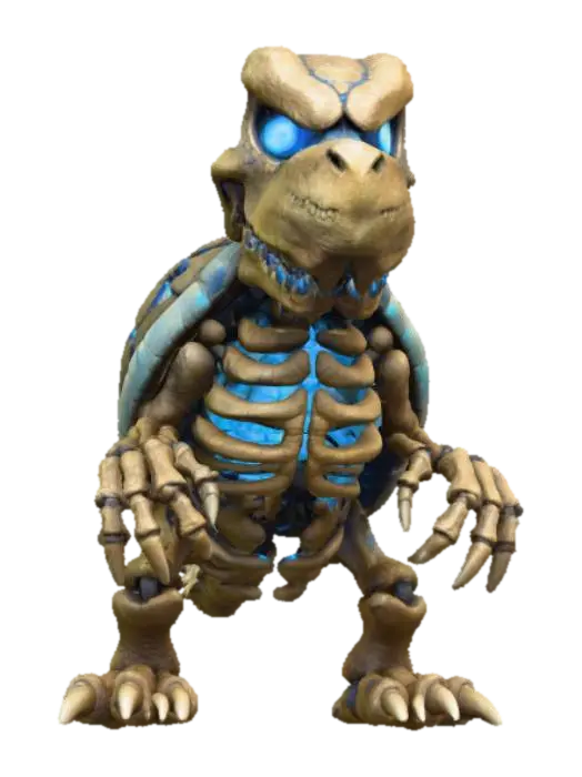 Skeleton turtles from super Mario Land, #Halloween2025# 3D model, vytvořený pomocí AI