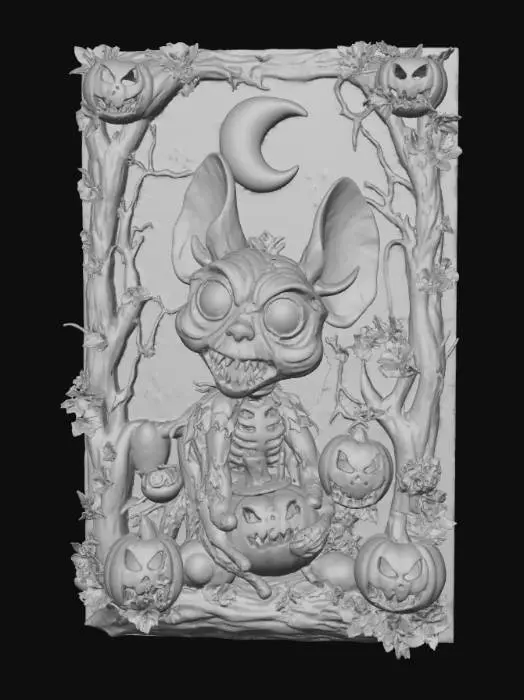 3D model for Debossing, Nightmare Harvest, #Halloween2025#