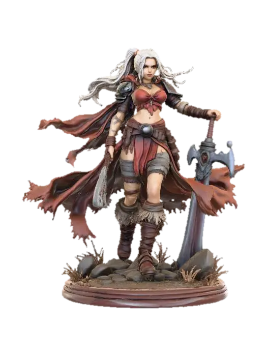 Warrior Essence 3D model, vytvořený pomocí AI