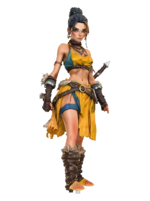 Modello 3D Warrior's Resolve, generato dall’IA