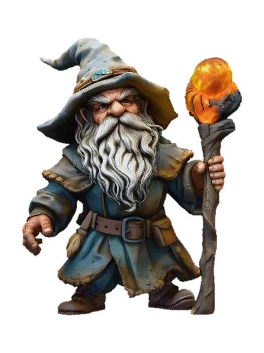 The Wandering Wizard - Cloaked 3D model, vytvořený pomocí AI