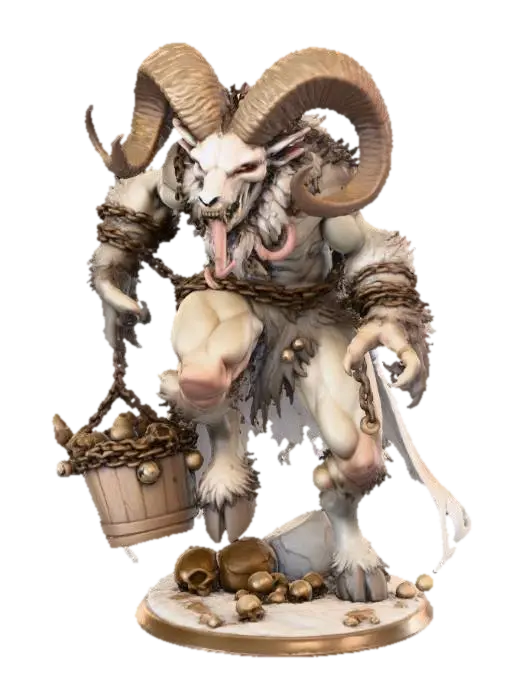 Winter Beast Capture, #Christmas2025# krampus 3D model, vytvořený pomocí AI