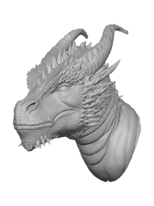 3D model for Majestic Dragon Portrait