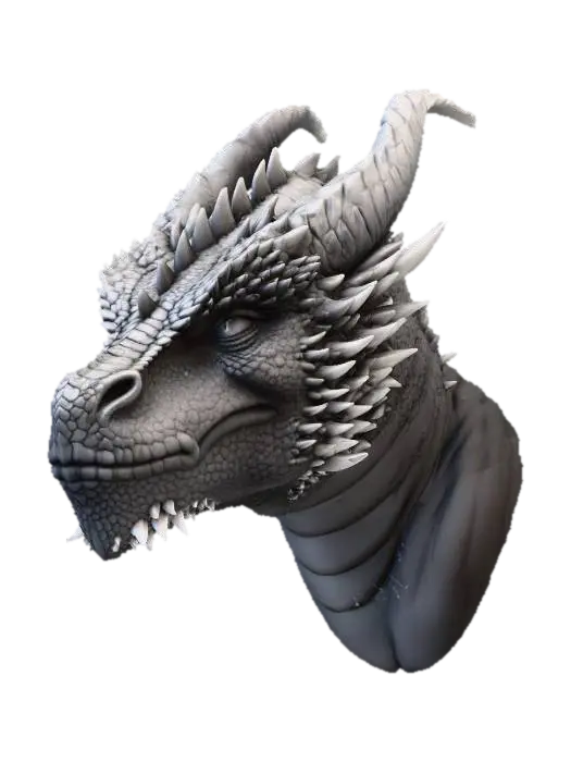 3D model for Majestic Dragon Portrait