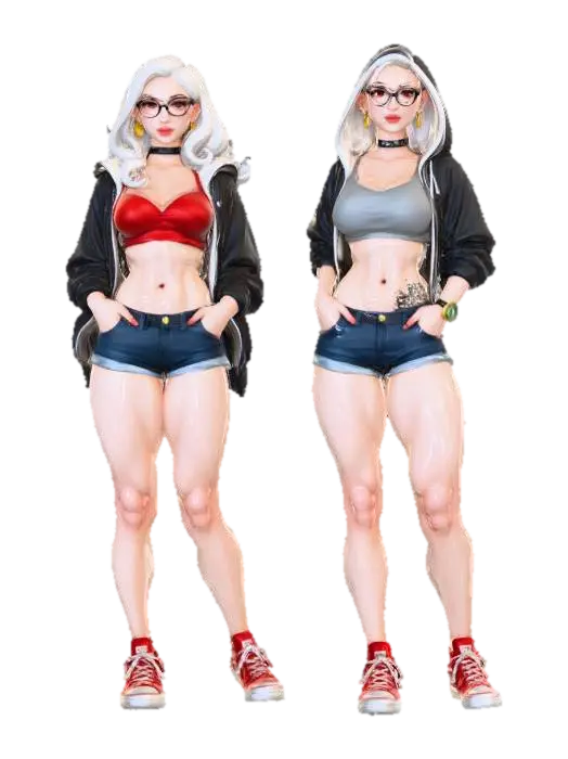 Athletic Style Duo - Active 3D model, vytvořený pomocí AI