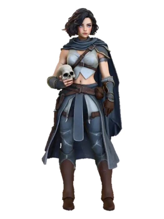 Defender of Shadows 3D model, vytvořený pomocí AI