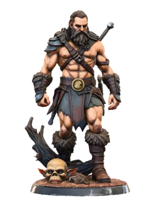 Warrior Conqueror 3D model, vytvořený pomocí AI