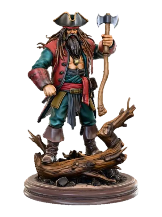 The Dread Pirate - Corsair 3D model, vytvořený pomocí AI