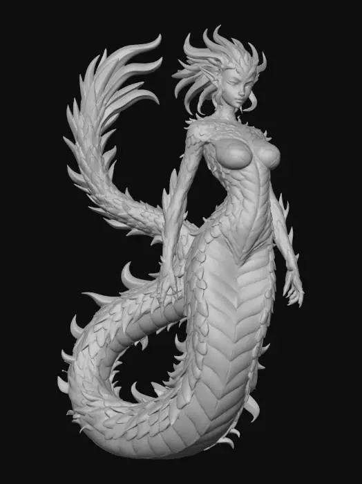3D model for Leafy Serpent Enchantress