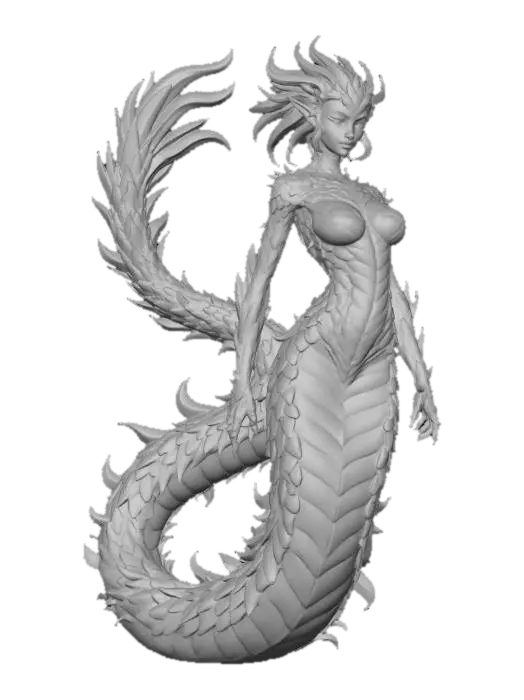 3D model for Leafy Serpent Enchantress
