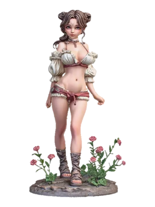 Bohemian Rose Wanderer 3D model, vytvořený pomocí AI