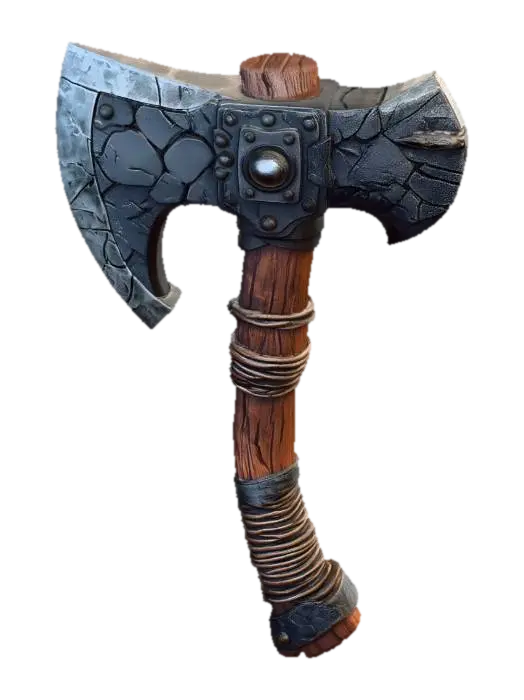 3D model for Cracked Steel War Axe