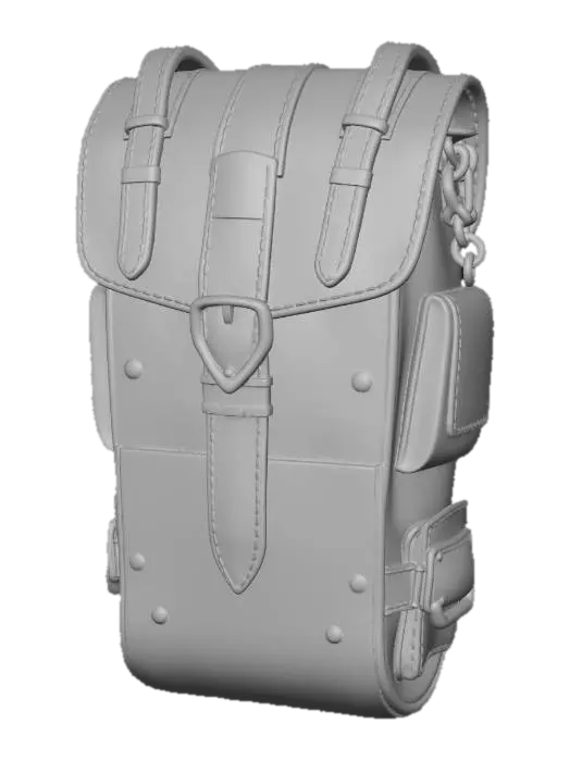 3D model for Vintage Leather Satchel