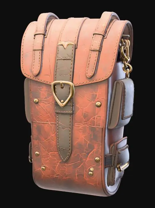 3D model for Vintage Leather Satchel