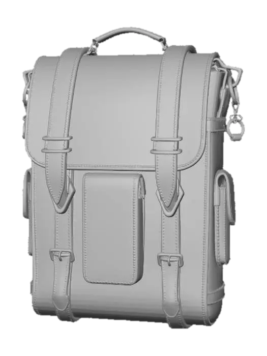 3D model for Vintage Leather Backpack