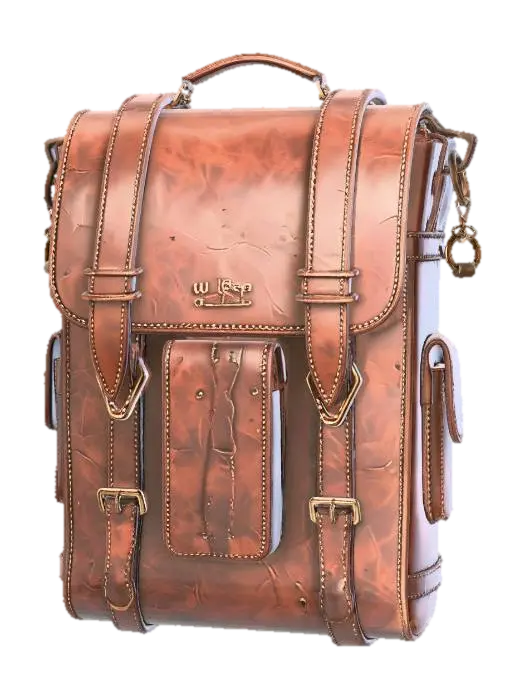 3D model for Vintage Leather Backpack