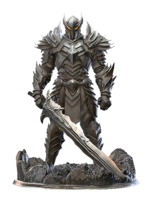 Emberforged Knight - Ember 3D model, vytvořený pomocí AI