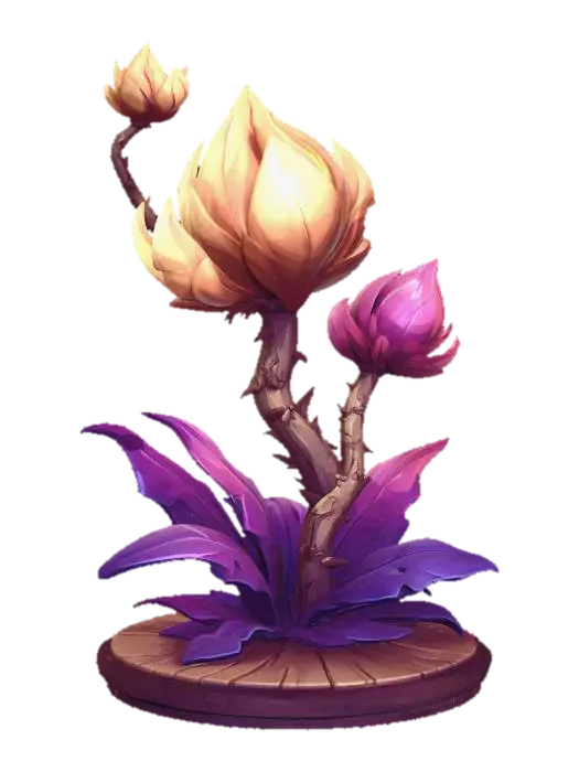 Twin Flame Bloom - Duo 3D model, vytvořený pomocí AI