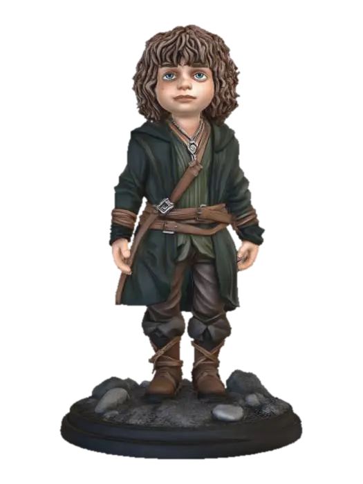 Hobbit in a Green Cloak - Fantasycreature 3D model, vytvořený pomocí AI