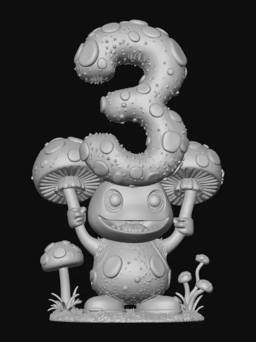3D model for Three Mushroom Crown