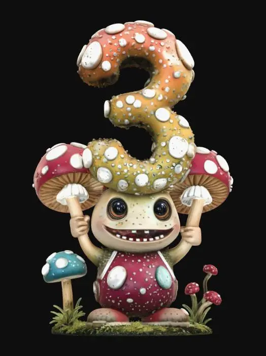 3D model for Three Mushroom Crown