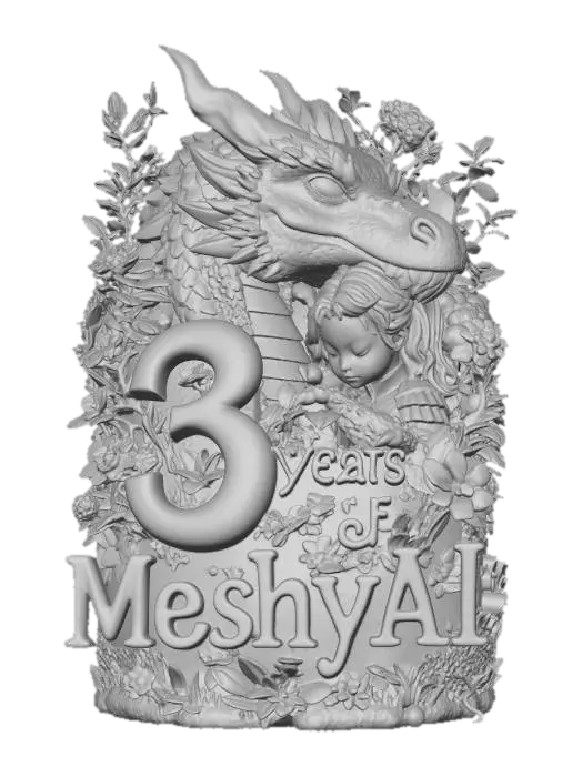 3D model for Three Years of MeshyAi