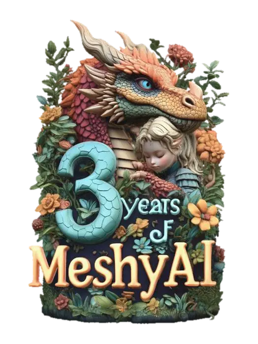 3D model for Three Years of MeshyAi